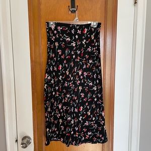 Madewell floral slip skirt